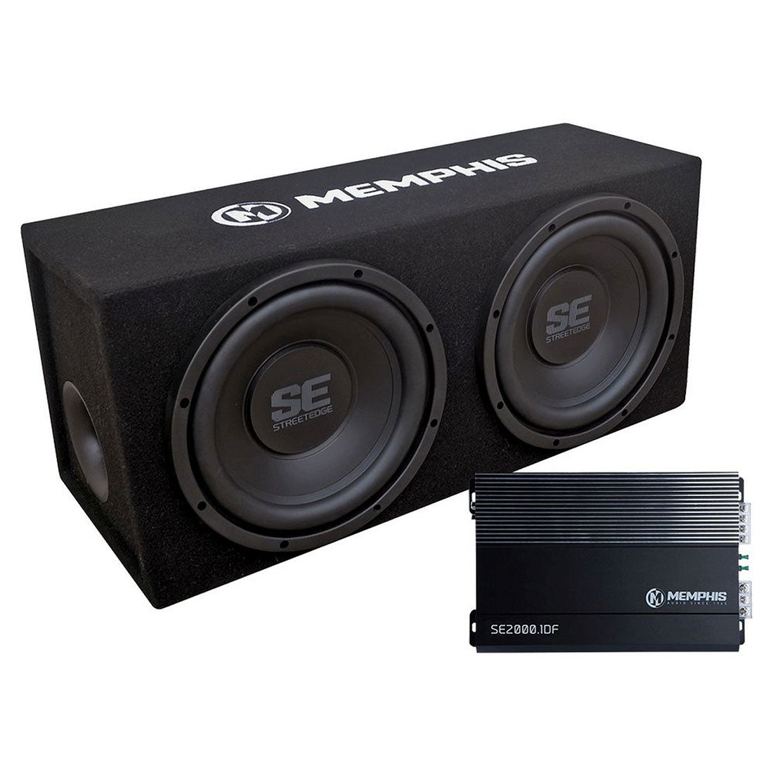 Memphis Audio SE210 Street Edge Bass Package - Dual 10" Loaded Enclosure with 500W SE2000.1DF Amplifier (SE210)