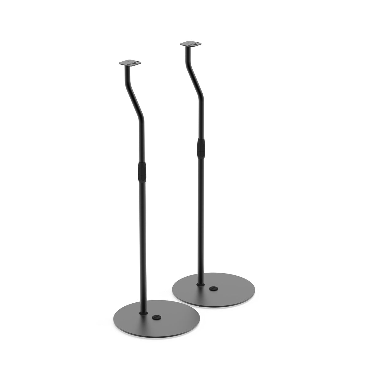 Kanto SLH Universal Height-Adjustable Satellite Speaker Stands with 26"-40" Adjustment - Black - Pair