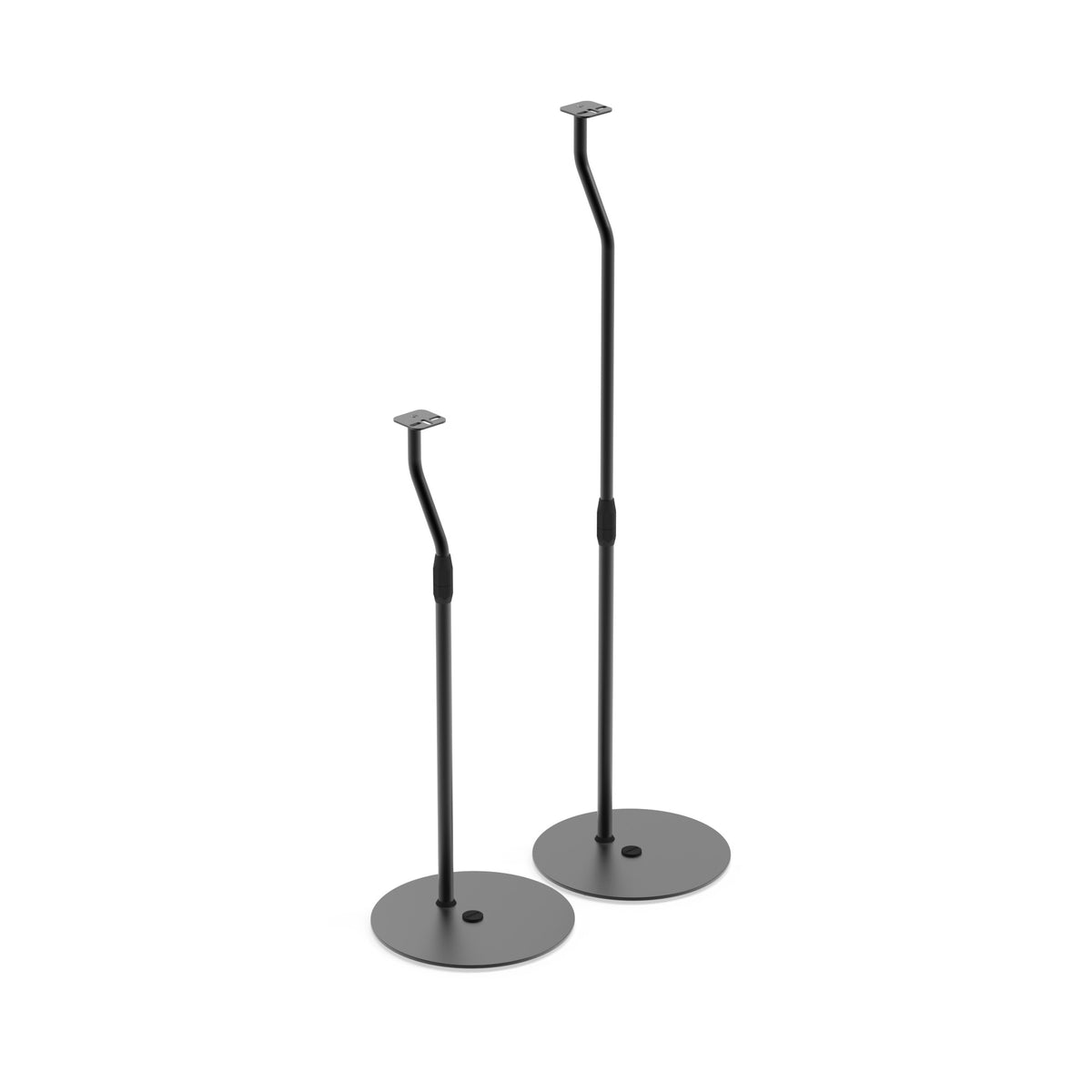 Kanto SLH Universal Height-Adjustable Satellite Speaker Stands with 26"-40" Adjustment - Black - Pair