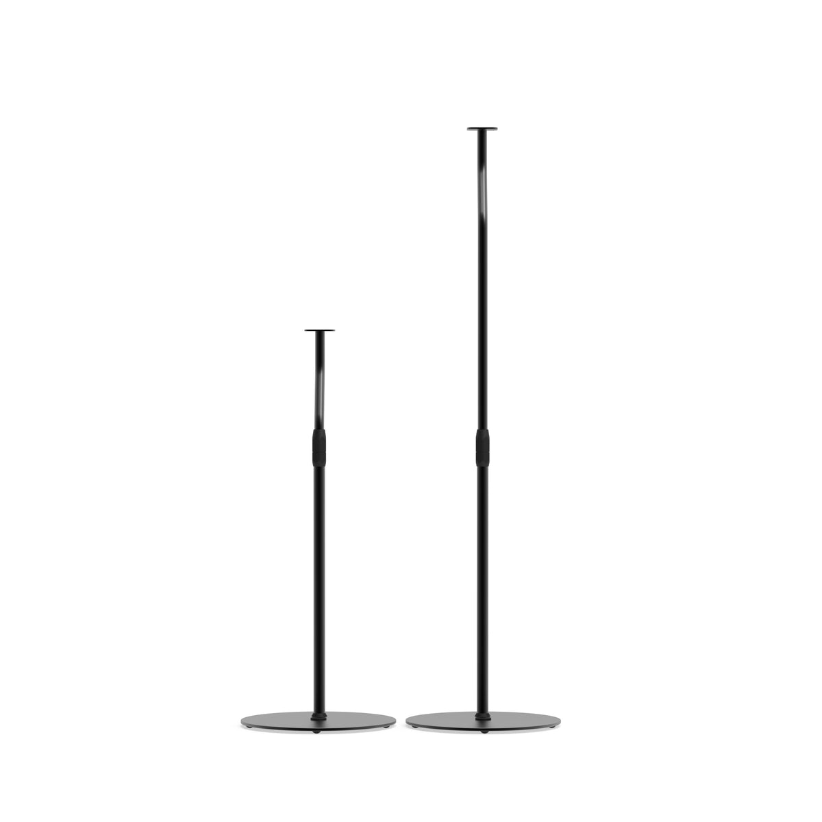 Kanto SLH Universal Height-Adjustable Satellite Speaker Stands with 26"-40" Adjustment - Black - Pair