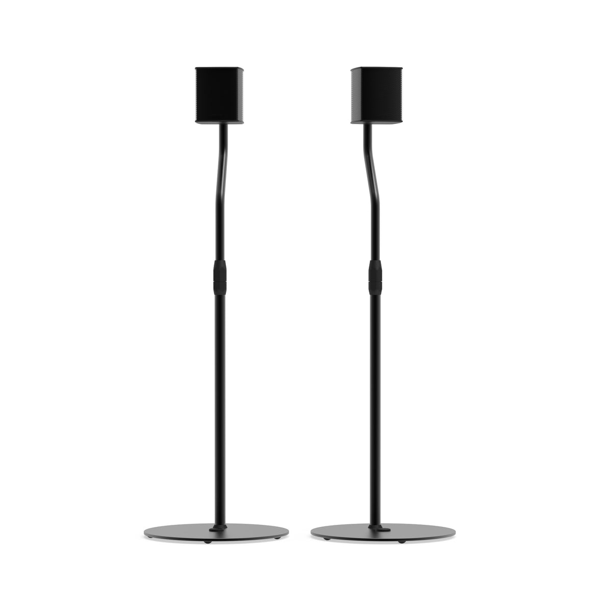 Kanto SLH Universal Height-Adjustable Satellite Speaker Stands with 26"-40" Adjustment - Black - Pair