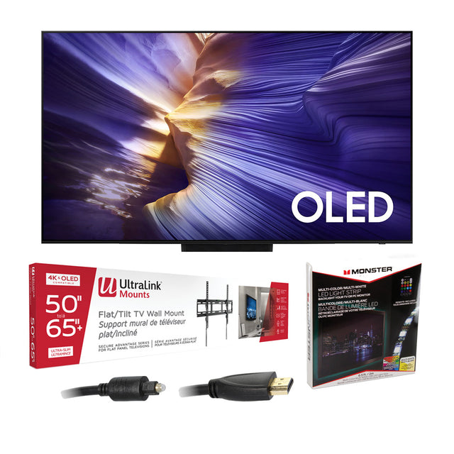 Samsung QN42S90FAEXZC 42" OLED 4K Vision AI Smart TV | Ultralink KIT3LED Home Entertainment Starter Kit Bundle