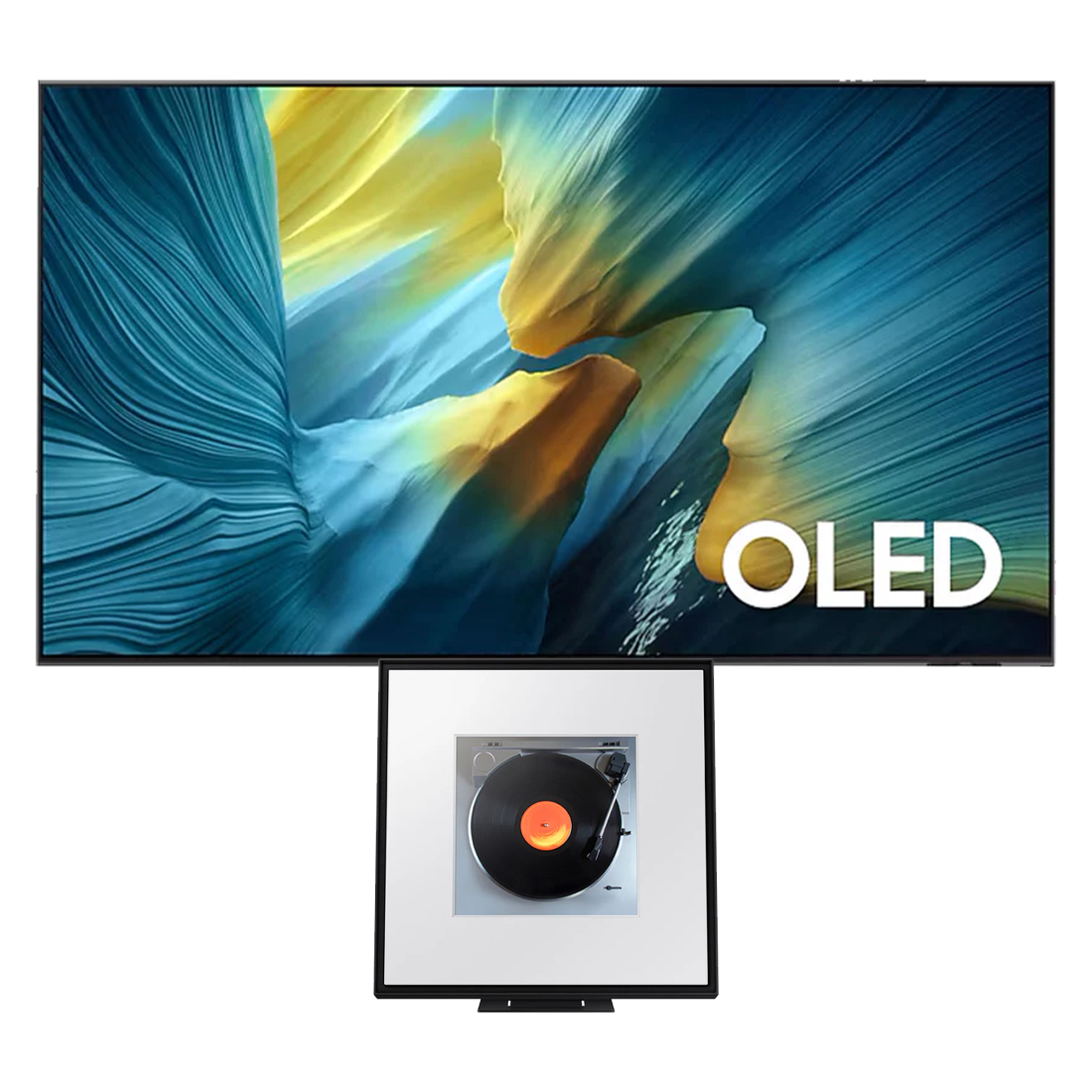 Samsung S95F OLED 4K Vision AI Smart TV - 2025 | HW-LS60D/ZC Music Frame Wireless Speaker - Bundle