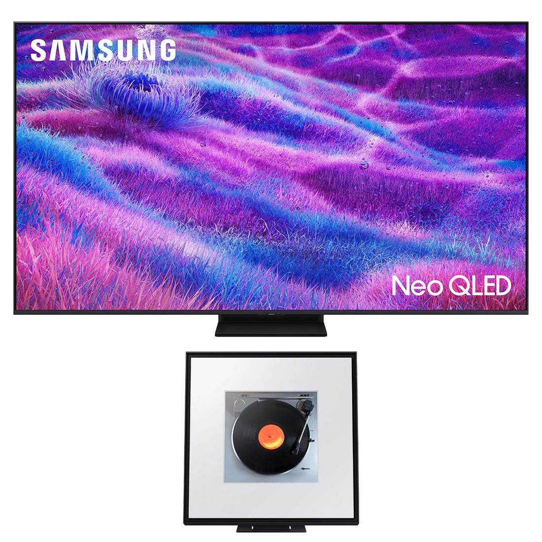 Samsung QN100QN80FFXZC Neo QLED 4K Vision AI Smart TV | HW-LS60D/ZC Music Frame Wireless - Bundle