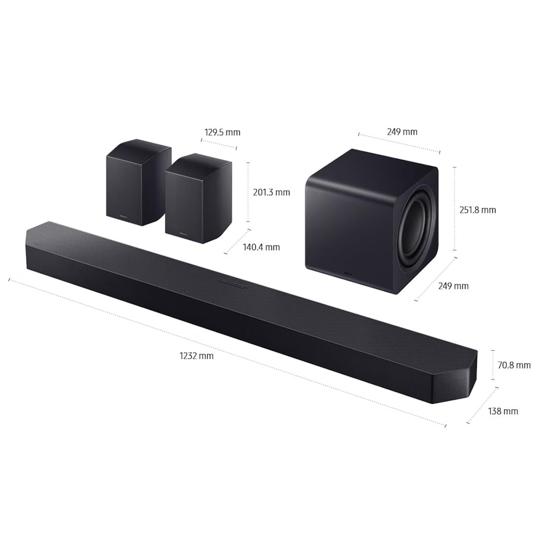 Samsung HW-Q990H/ZC 11.1.4 Channel Soundbar with Subwoofer & Rear Speaker - 2026 Model