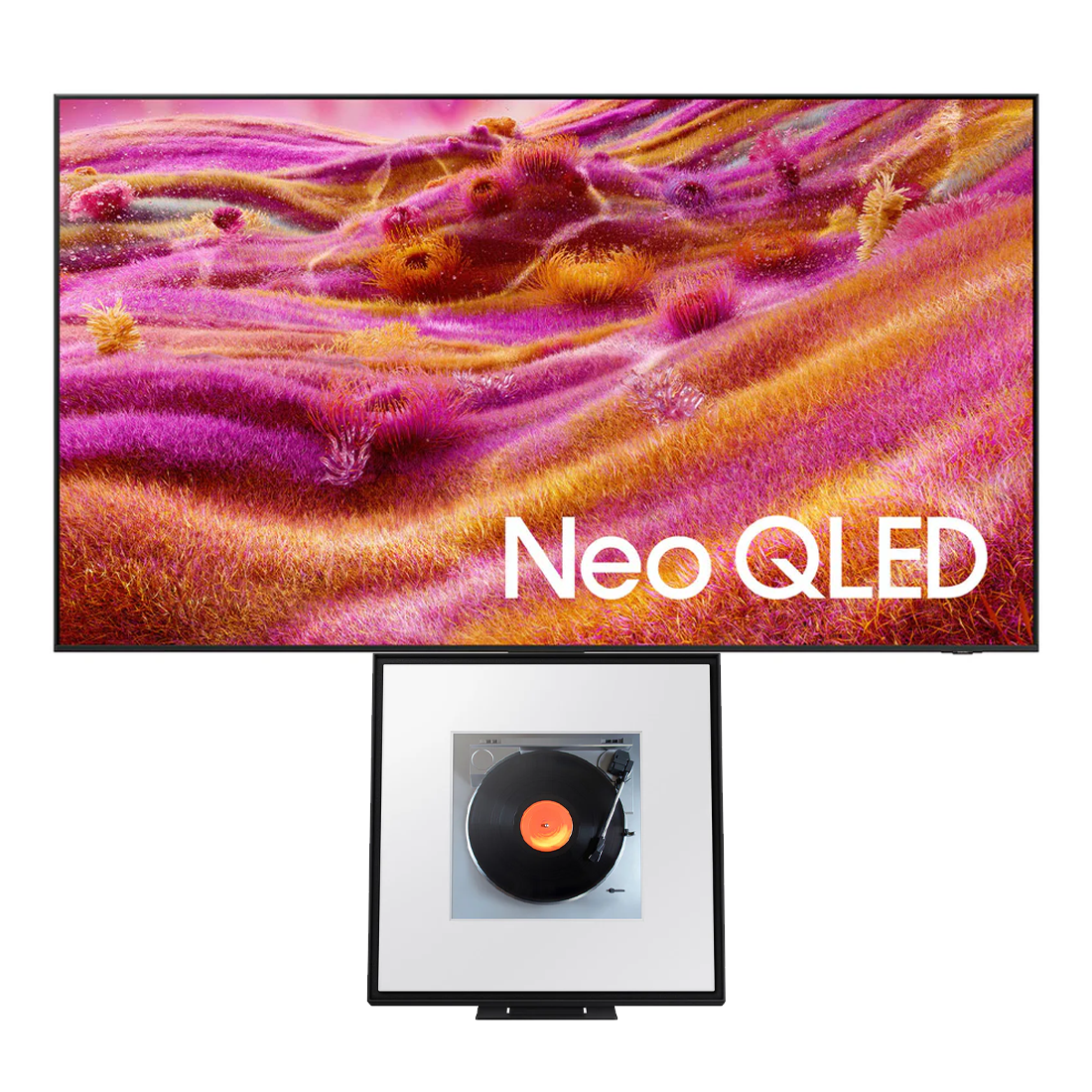 Samsung QN90F Neo QLED 4K Vision AI Smart TV - 2025 | HW-LS60D/ZC Music Frame Wireless Speaker - Bundle