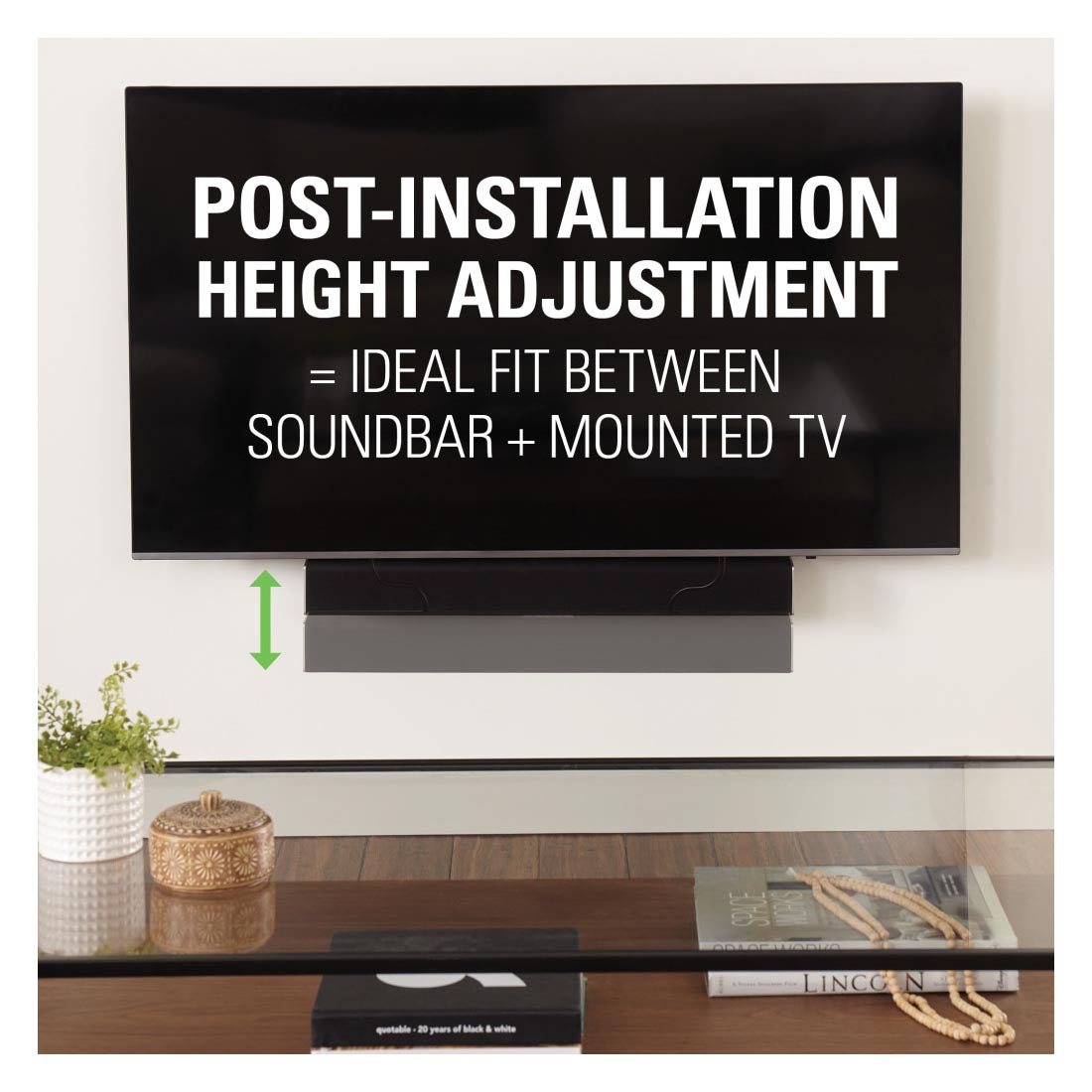 Sanus SASB1-B3 Universal Soundbar Mount Depth Adjustable - Black