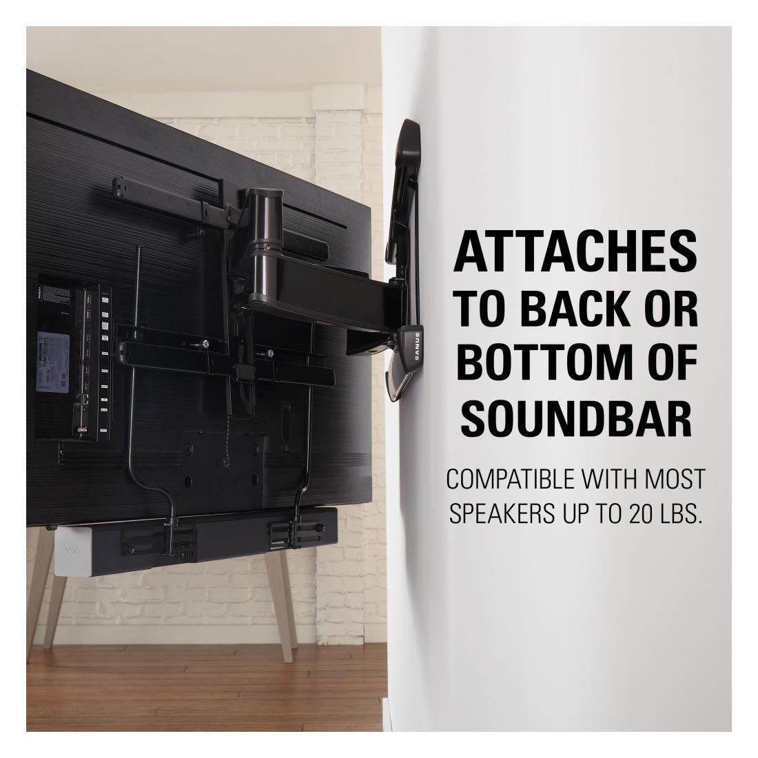 Sanus SASB1-B3 Universal Soundbar Mount Depth Adjustable - Black