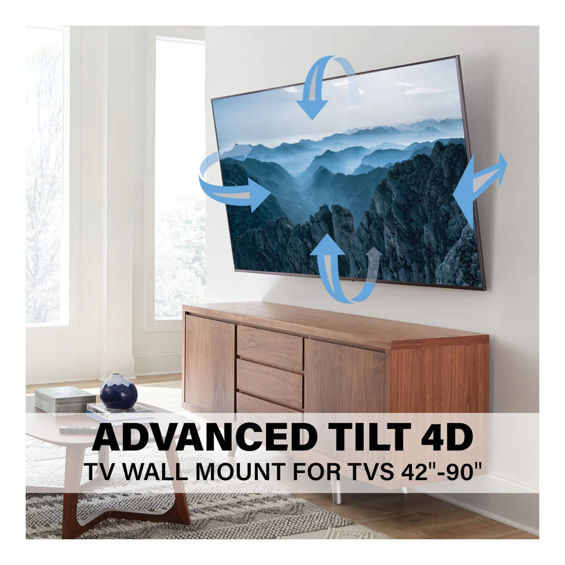 Sanus VDLT17-B1 Large Advanced Tilt 4D TV Wall Mount for 42-90"