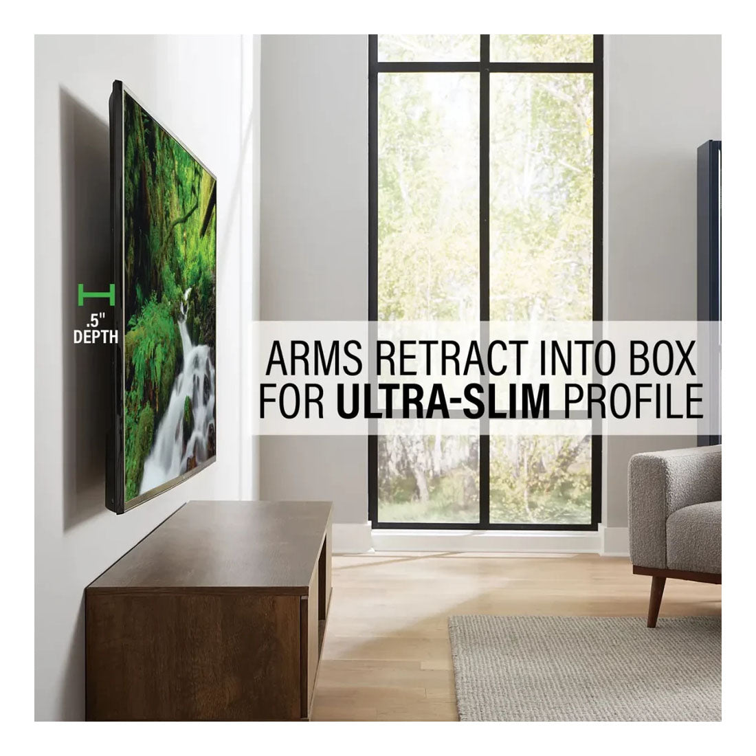 Sanus VIWLF128-B2 Premium Large In-Wall Full-Motion Mount for 42-85" TVs