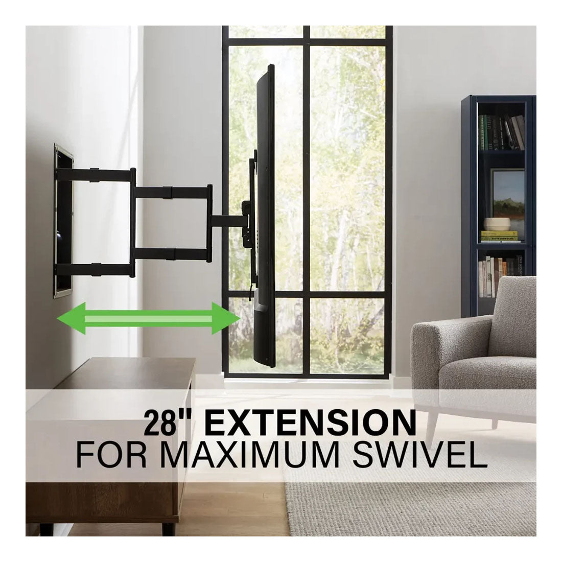 Sanus VIWLF128-B2 Premium Large In-Wall Full-Motion Mount for 42-85" TVs