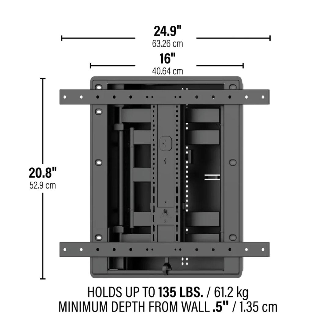 Sanus VIWLF128-B2 Premium Large In-Wall Full-Motion Mount for 42-85" TVs