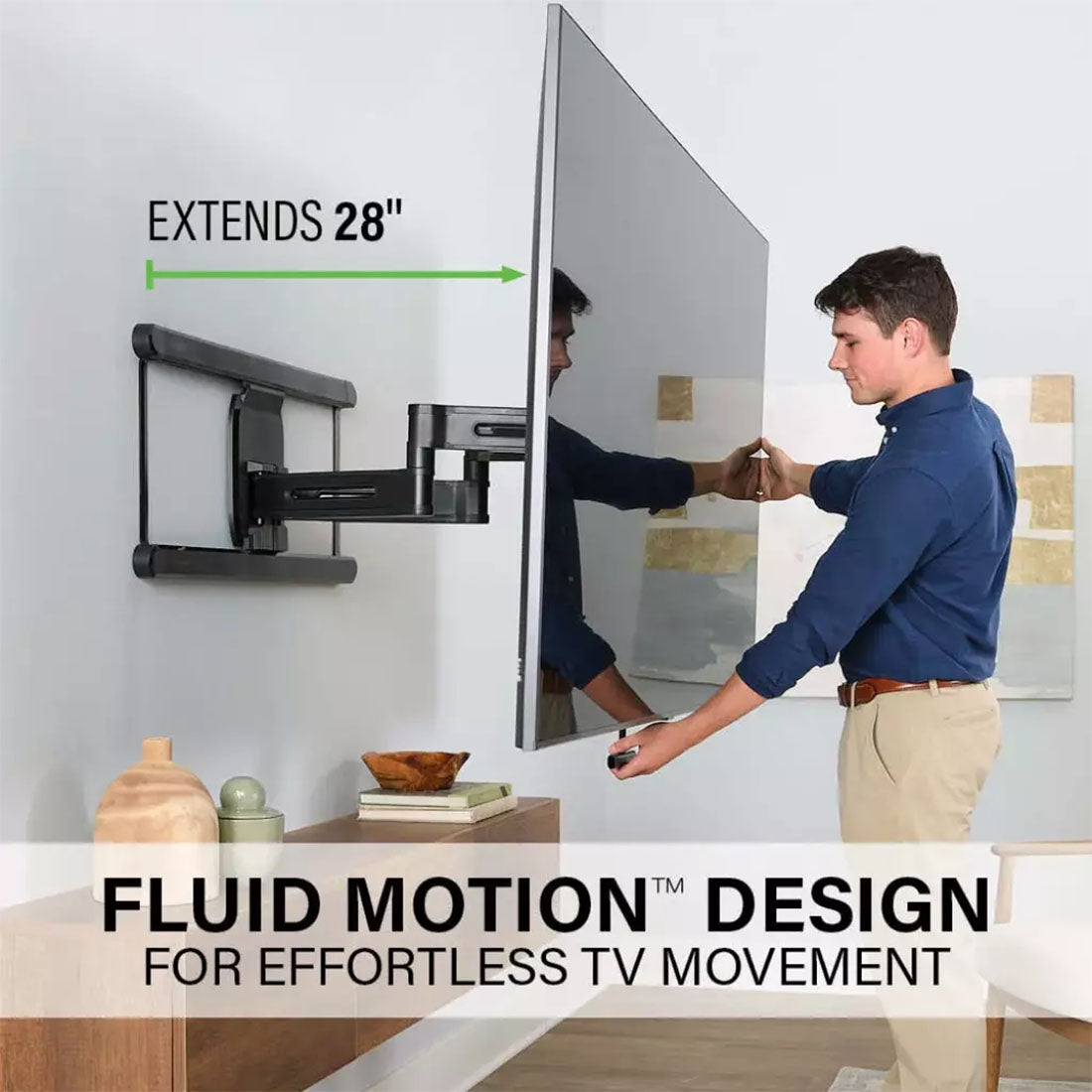 Sanus VLF828-B3 Full-Motion 4D + Shift TV Wall Mount