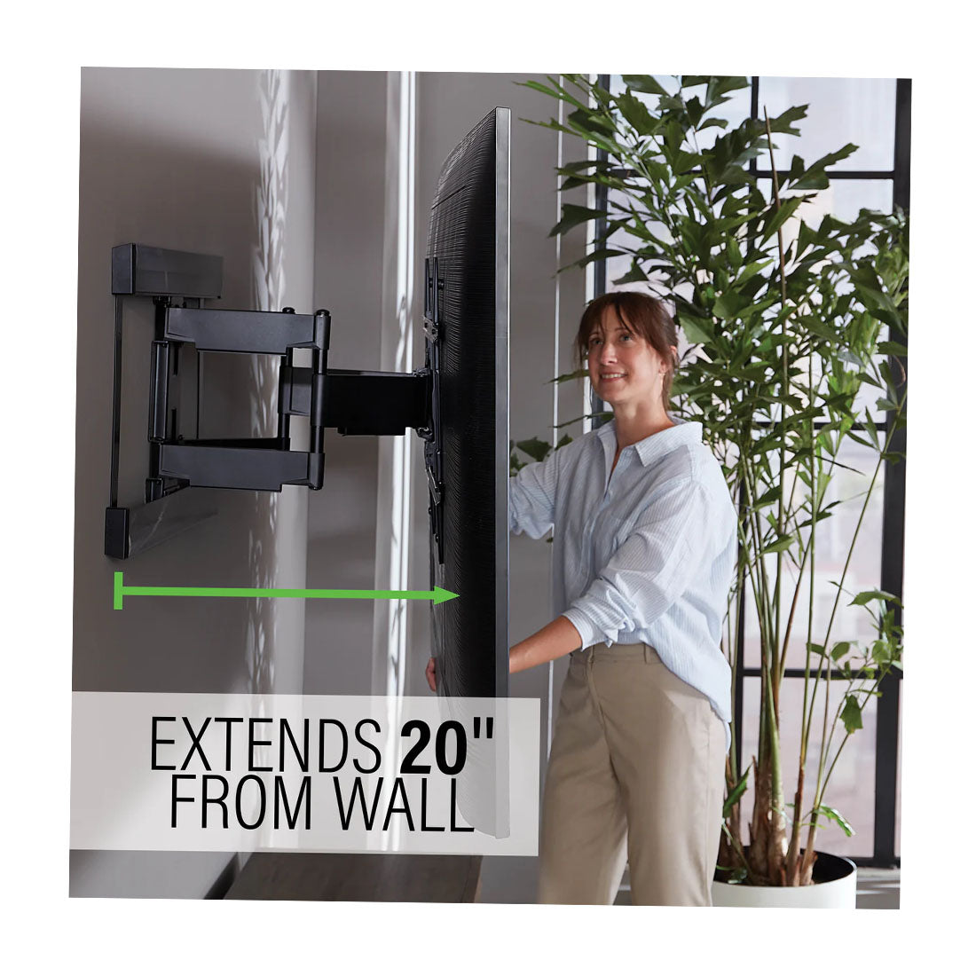 Sanus VLFS820-B2 Super Slim Full Motion TV Mount for Most 40"-90" TVs up to 125 lbs