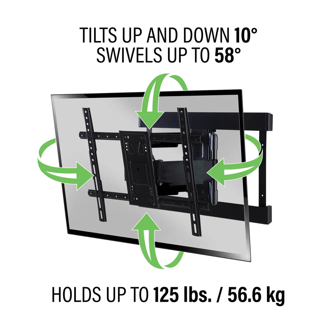 Sanus VLFS820-B2 Super Slim Full Motion TV Mount for Most 40"-90" TVs up to 125 lbs