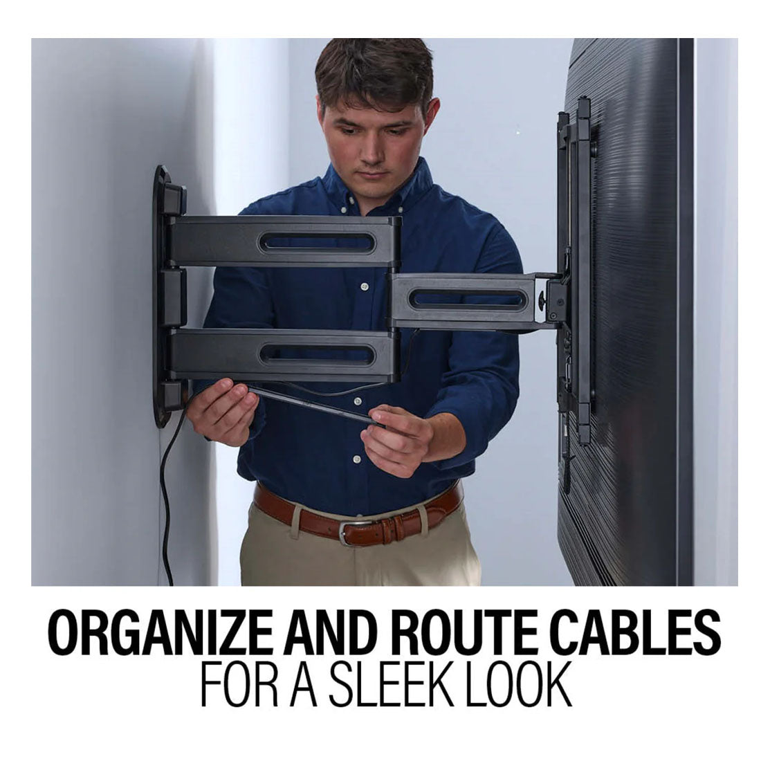 Sanus VMF822-B3 Advanced Full Motion 4D Shift TV Wall Mount for TVs 32"-65"