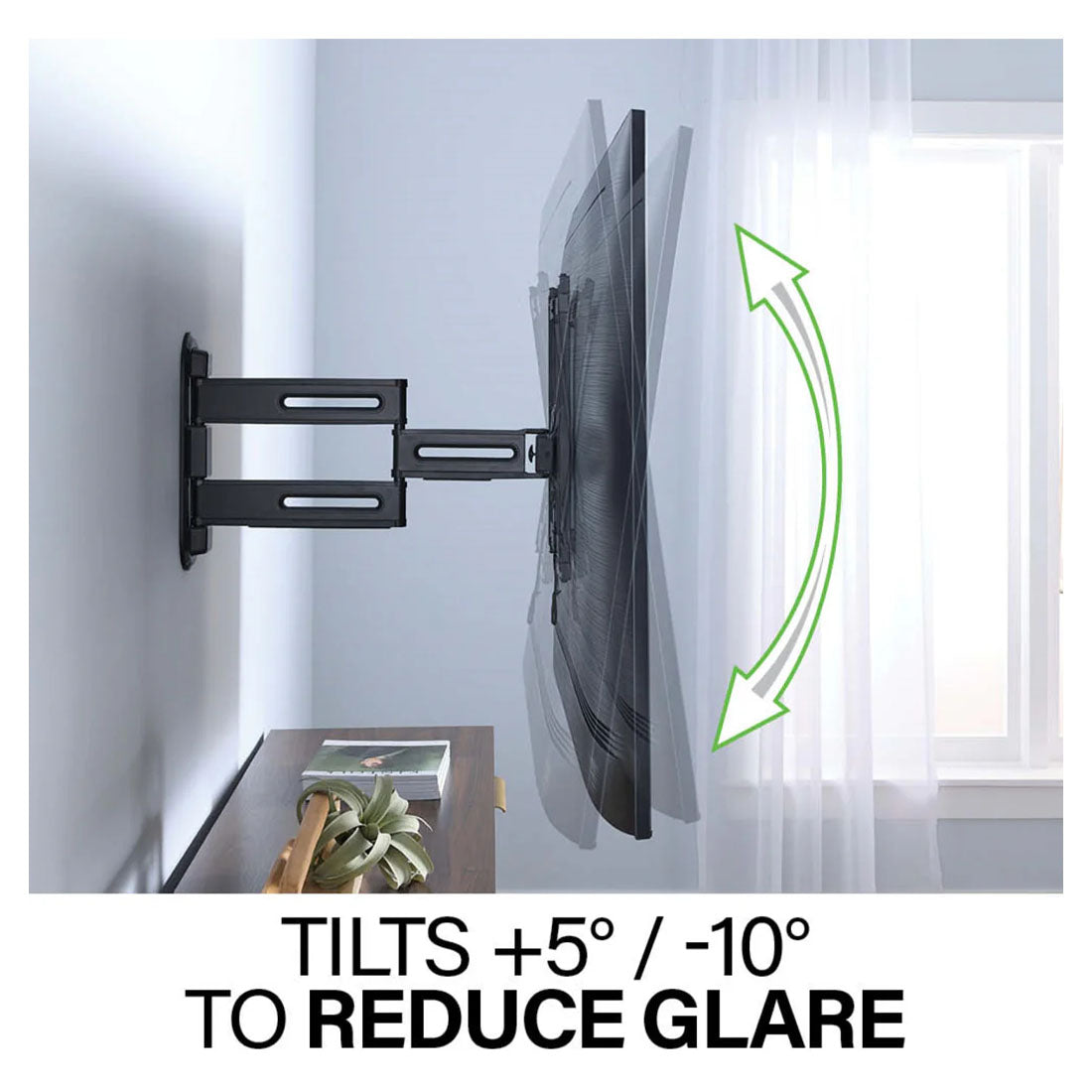 Sanus VMF822-B3 Advanced Full Motion 4D Shift TV Wall Mount for TVs 32"-65"