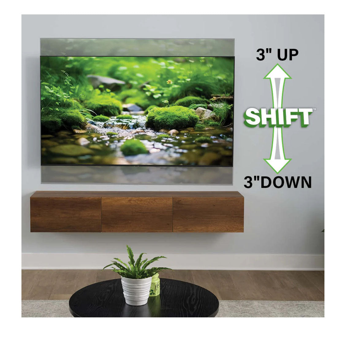 Sanus VMF822-B3 Advanced Full Motion 4D Shift TV Wall Mount for TVs 32"-65"