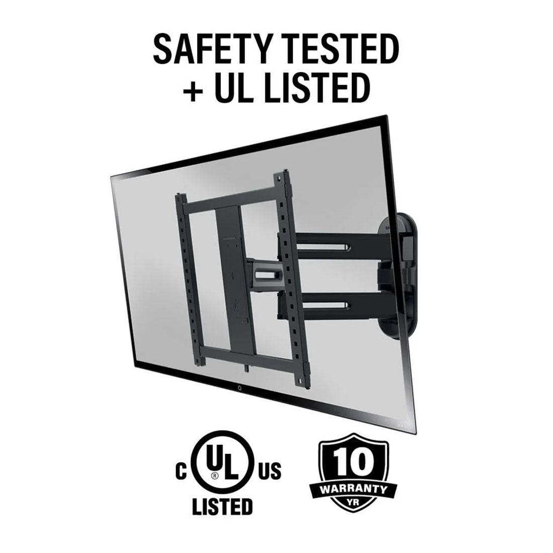 Sanus VMF822-B3 Advanced Full Motion 4D Shift TV Wall Mount for TVs 32"-65"