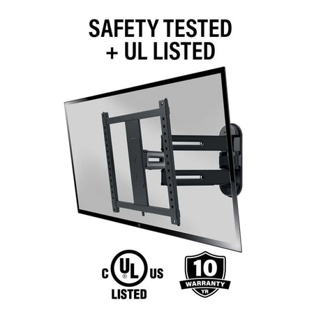 Sanus VMF822-B3 Advanced Full Motion 4D Shift TV Wall Mount for TVs 32"-65"