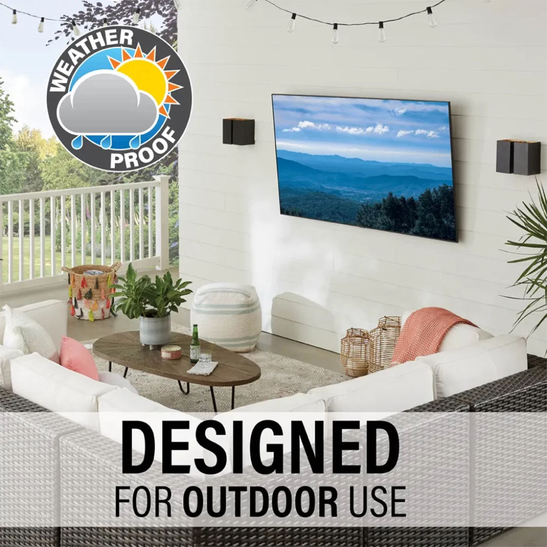 Sanus VODLT1-B3 Premium Large Outdoor Tilt Mount for TVs 37"-95"