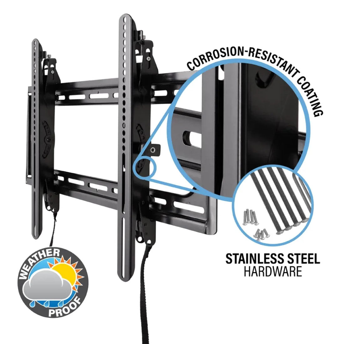 Sanus VODLT1-B3 Premium Large Outdoor Tilt Mount for TVs 37"-95"