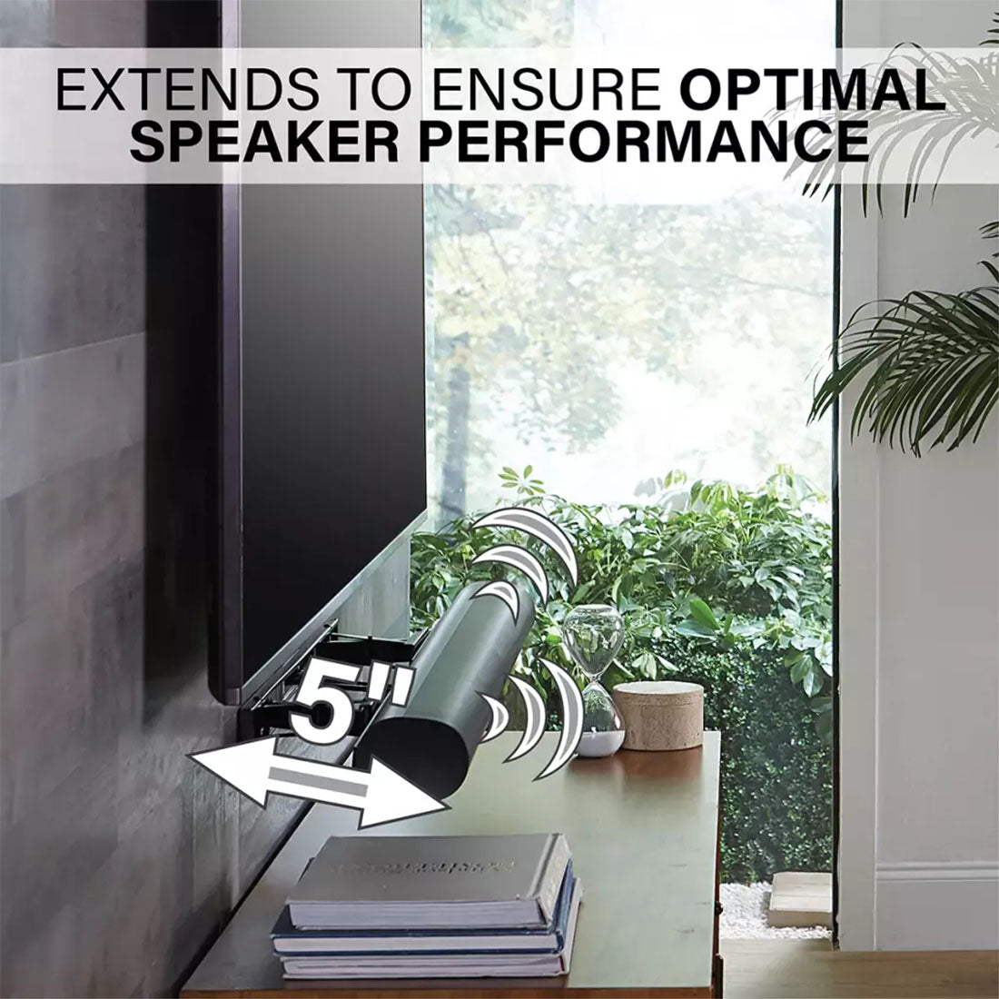 Sanus WSSAWM1 Extendable Soundbar Wall Mount Designed For Sonos Arc and Arc Ultra Soundbar