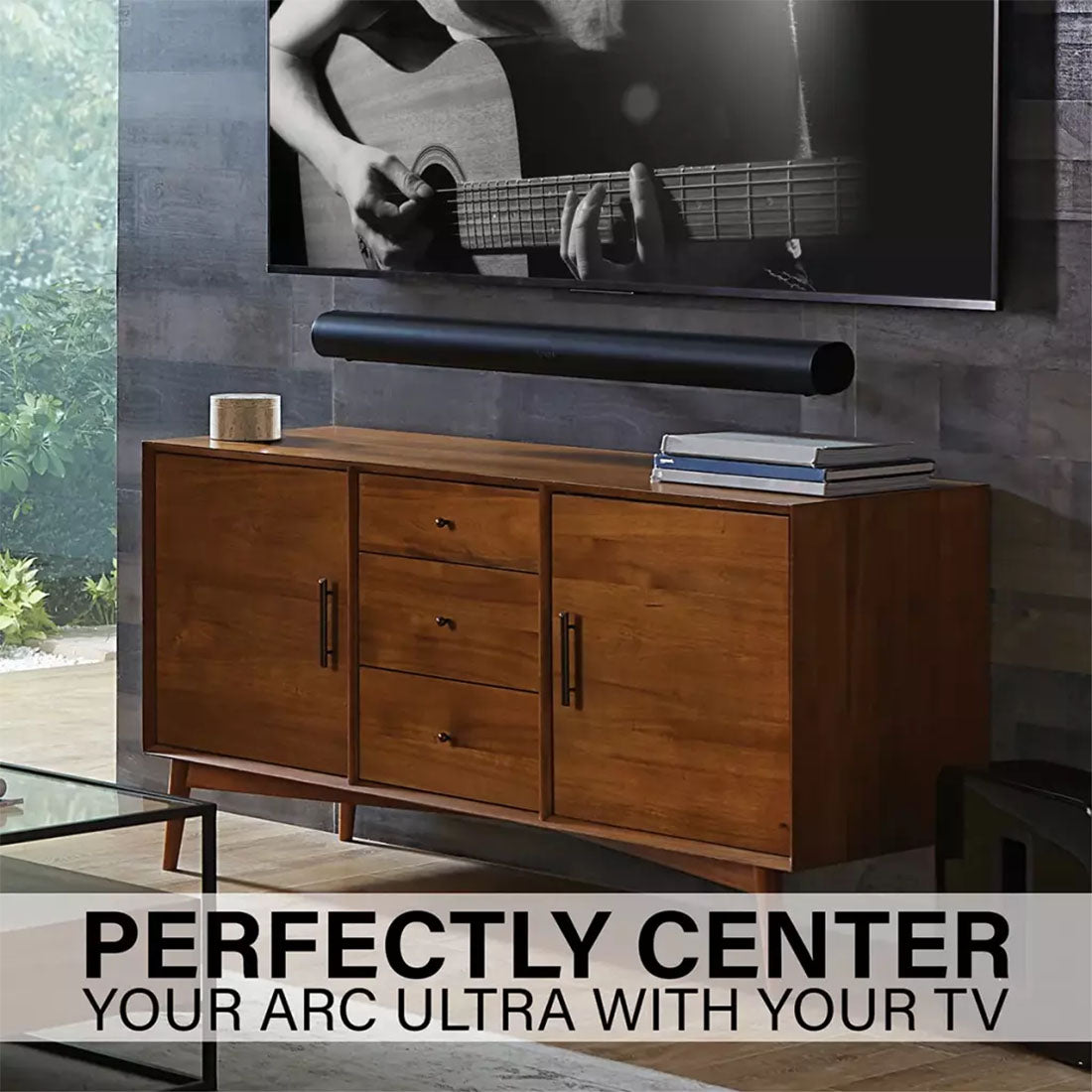 Sanus WSSAWM1 Extendable Soundbar Wall Mount Designed For Sonos Arc and Arc Ultra Soundbar