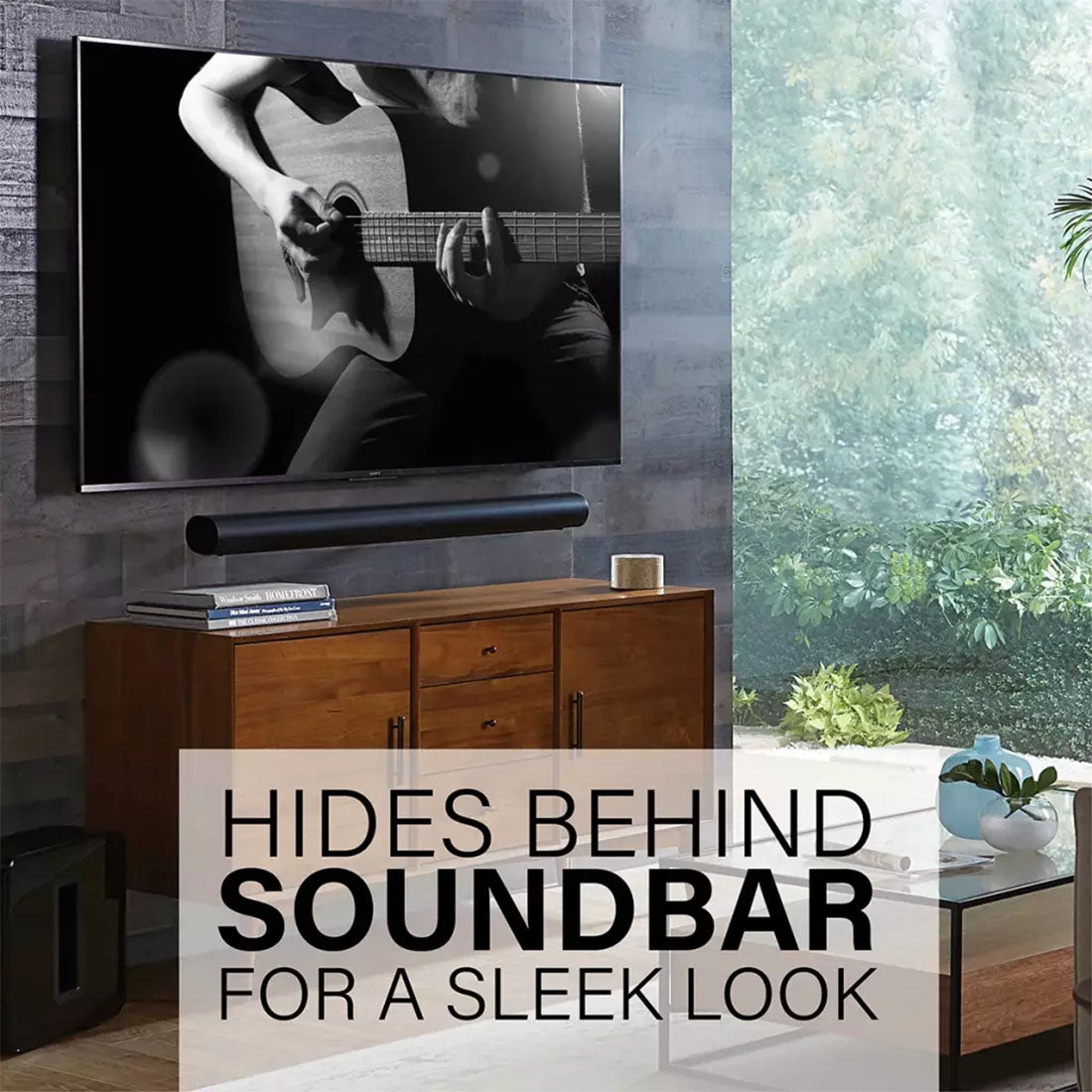 Sanus WSSAWM1 Extendable Soundbar Wall Mount Designed For Sonos Arc and Arc Ultra Soundbar