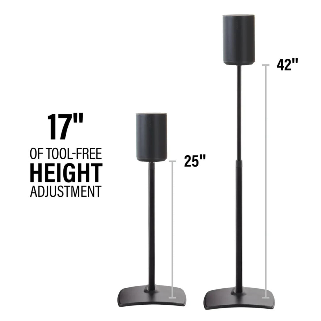 Sanus WSSE1A2 Height-Adjustable Speaker Stands for Sonos Era 100™ - Pair