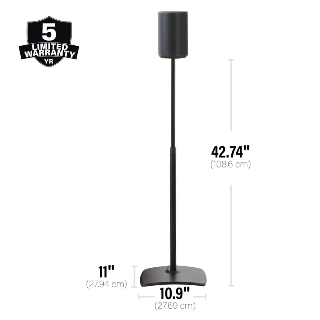 Sanus WSSE1A2 Height-Adjustable Speaker Stands for Sonos Era 100™ - Pair