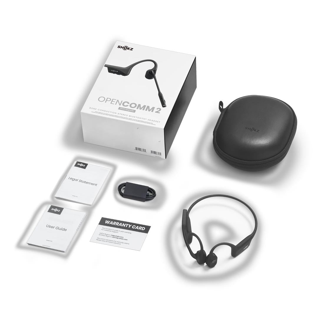 Shokz OpenComm2 Bone Conduction Stereo Bluetooth Headset - 2025 Upgrade