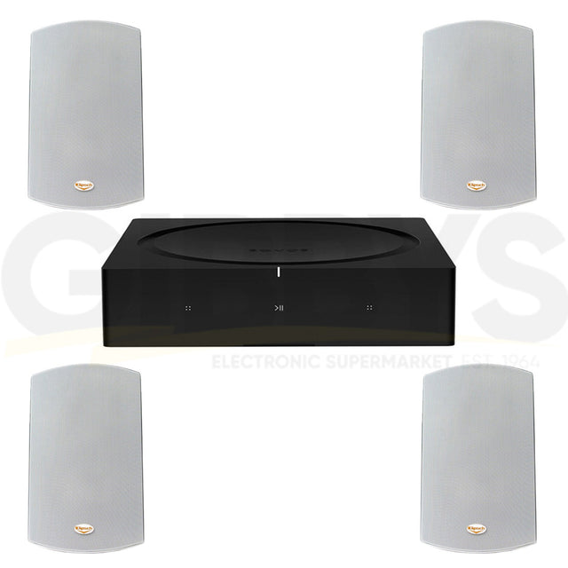 Sonos Amp | Klipsch AW-650 6.5" Outdoor Speakers – Pair – White x2