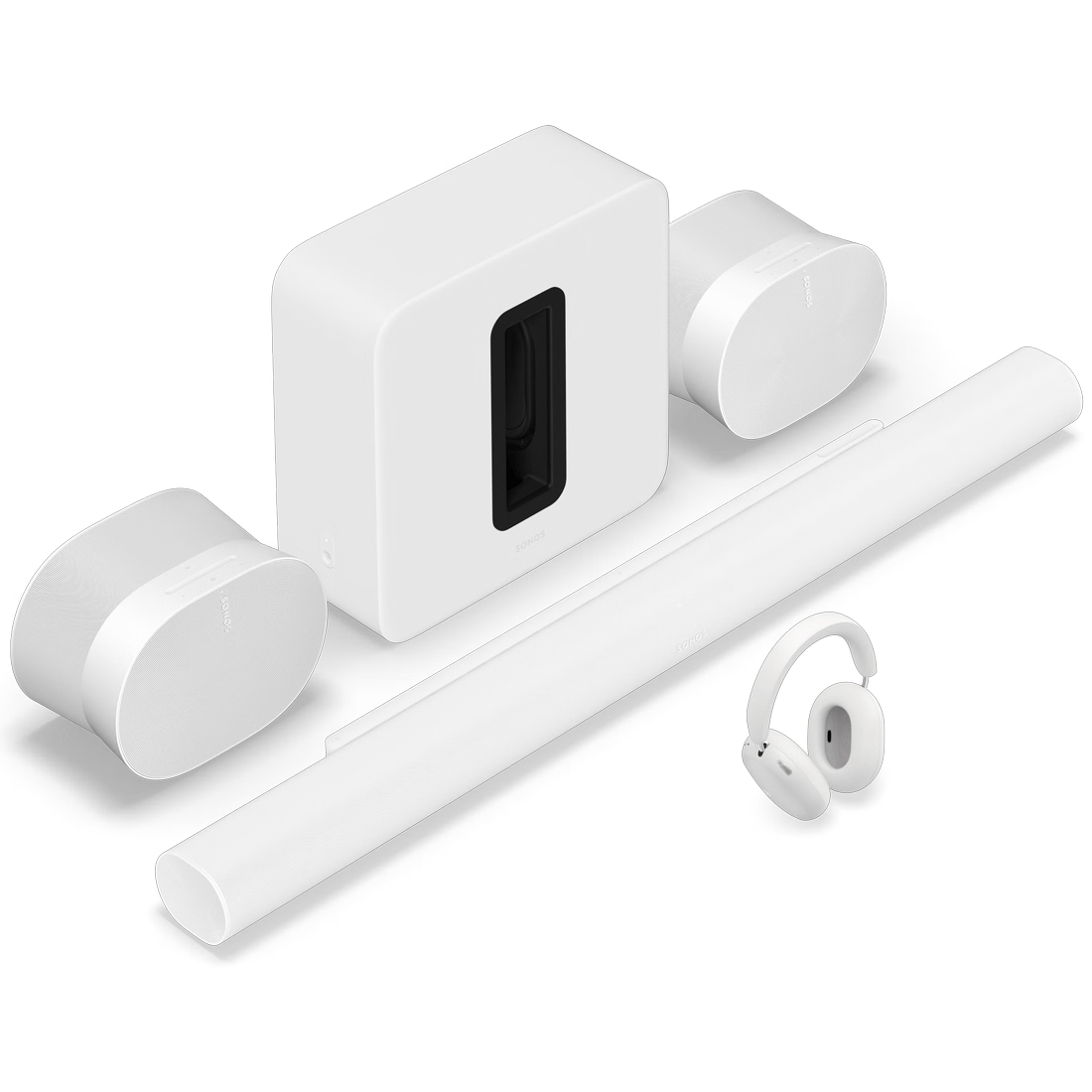 Sonos Ace Ultra Wireless Headphones | Arc Ultra Smart Soundbar | Sub Gen 4 Subwoofer|Era 300 Smart Speaker (Pair) - Bundle