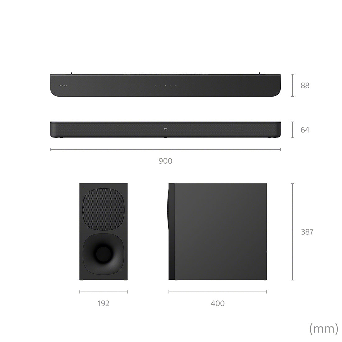 Sony HT-S400 2.1 Channel Soundbar with Wireless Subwoofer - 2022 Model