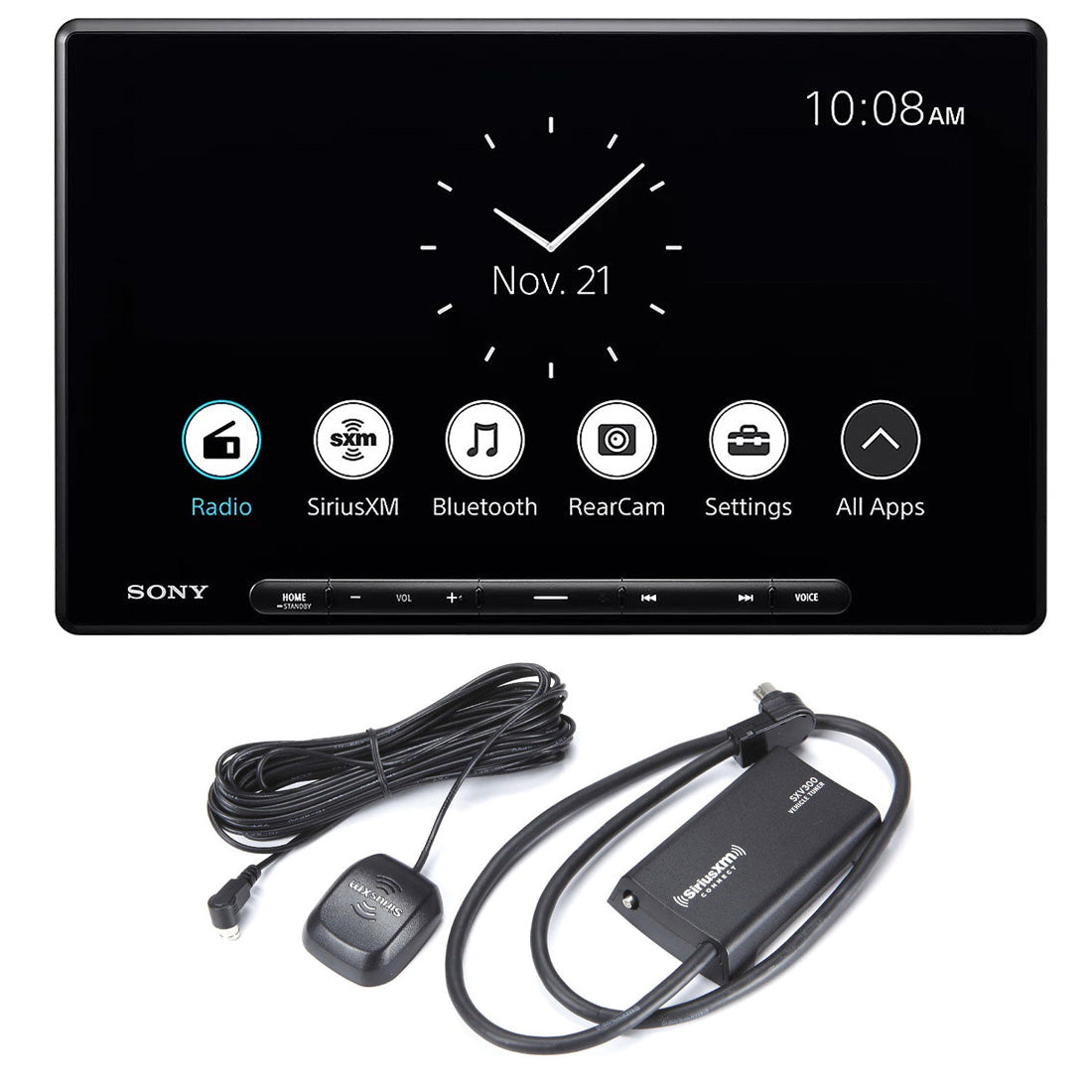 Sony XAV-AX8500 10.1" Floating Digital Multimedia Receiver | SiriusXM SXV300V1C Connect Vehicle Tuner Bundle