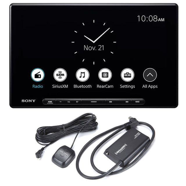 Sony XAV-AX8500 10.1" Floating Digital Multimedia Receiver | SiriusXM SXV300V1C Connect Vehicle Tuner Bundle