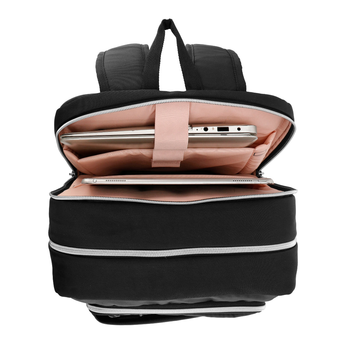 Swissdigital Design SD1006FB-01B KATY ROSE Backpack with SDD Finder - Black Platinum