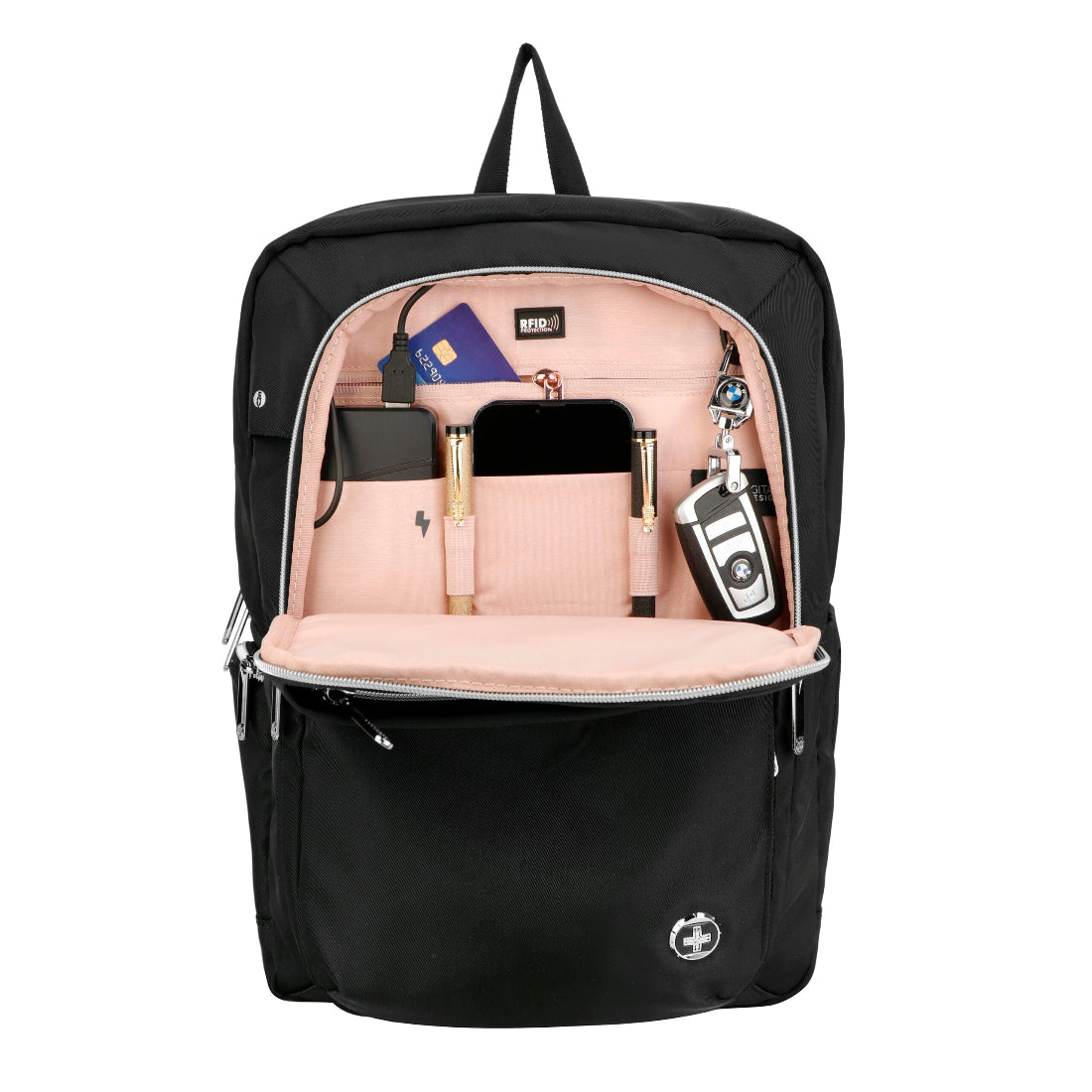 Swissdigital Design SD1006F KATY ROSE Black Platinum Backpack