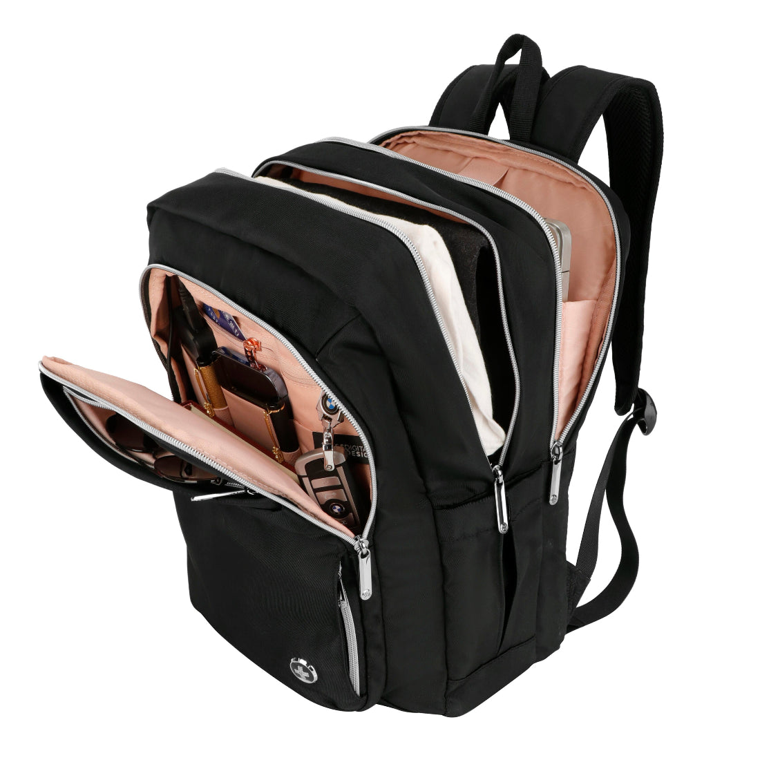 Swissdigital Design SD1006F KATY ROSE Black Platinum Backpack