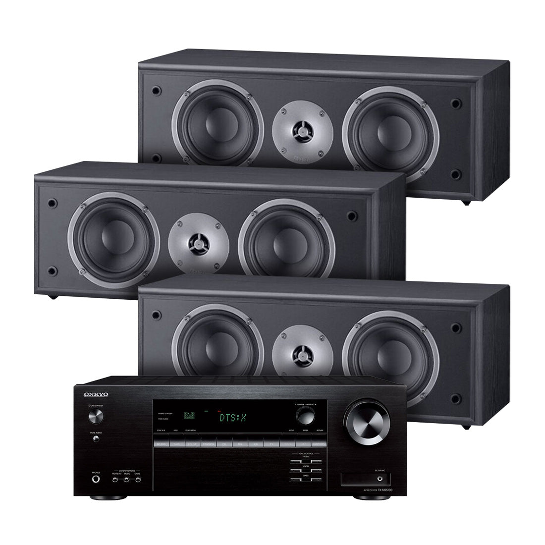 Onkyo TX-NR5100 7.2 Channel Network A/V Receiver | Magnat MSC252B Center Channel Speaker Bundle