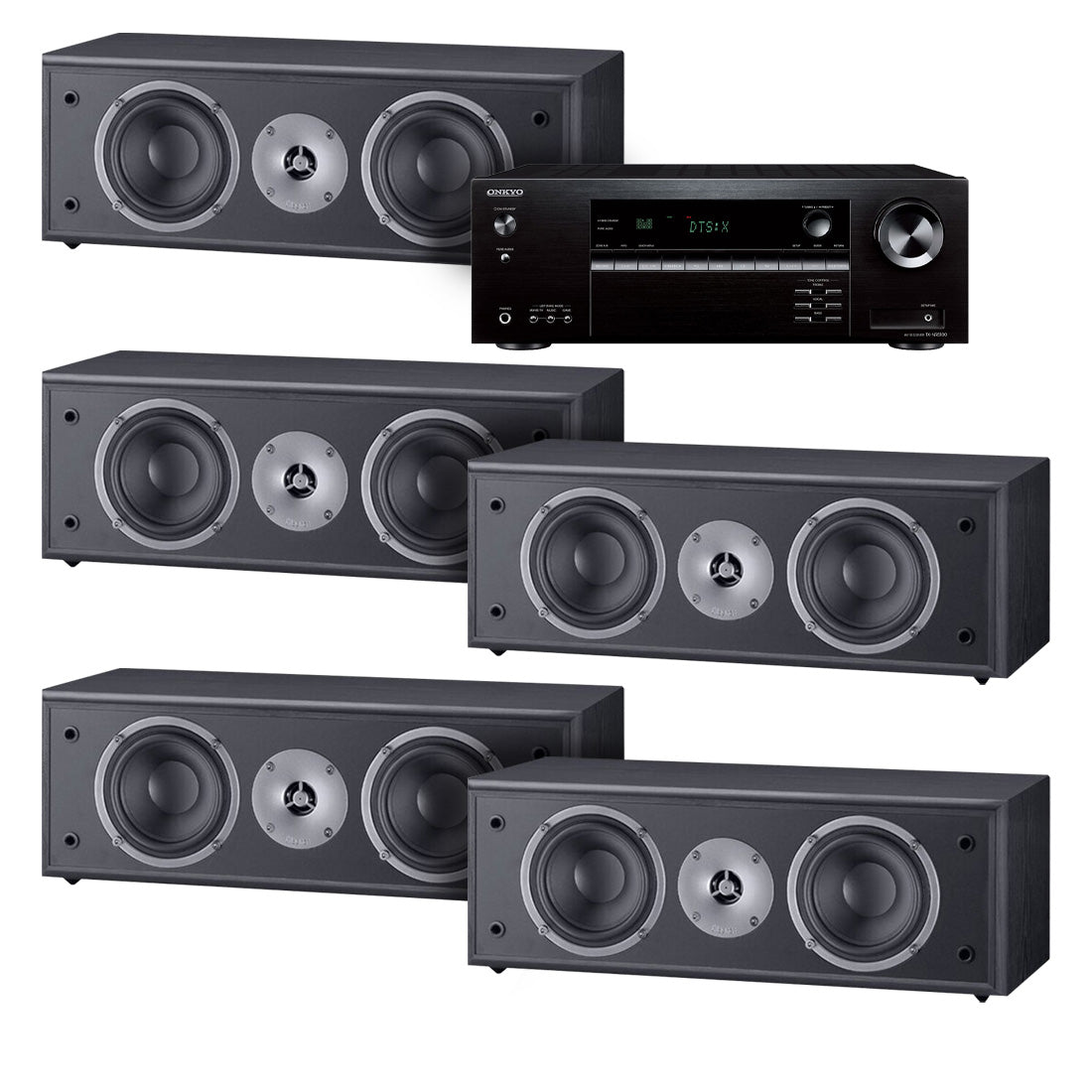 Onkyo TX-NR5100 7.2 Channel Network A/V Receiver | Magnat MSC252B Center Channel Speaker Bundle