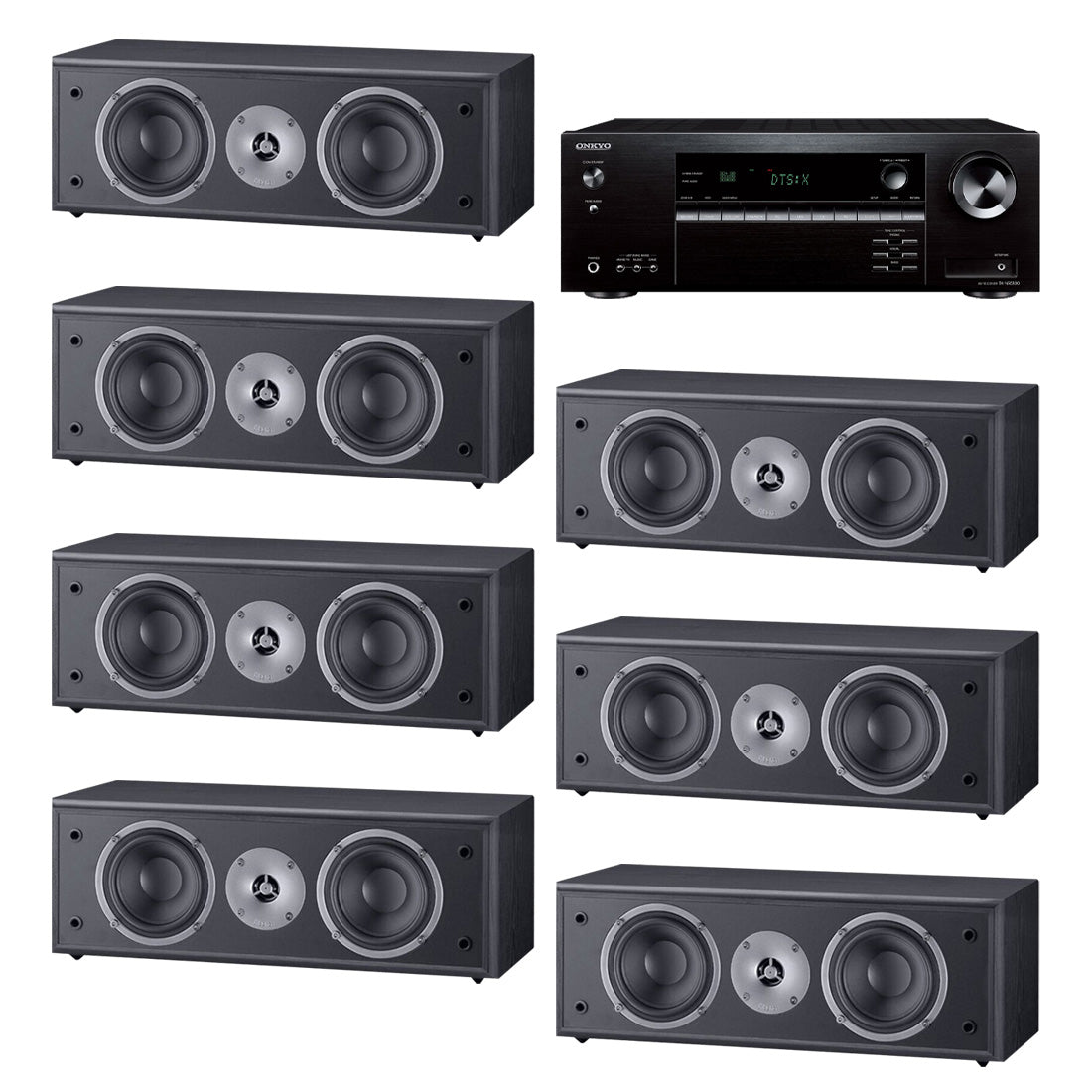 Onkyo TX-NR5100 7.2 Channel Network A/V Receiver | Magnat MSC252B Center Channel Speaker Bundle
