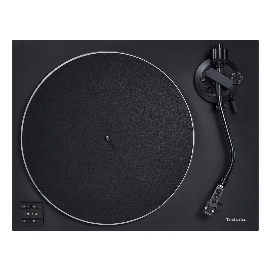 Technics SL-50C turntable in Black finish from top