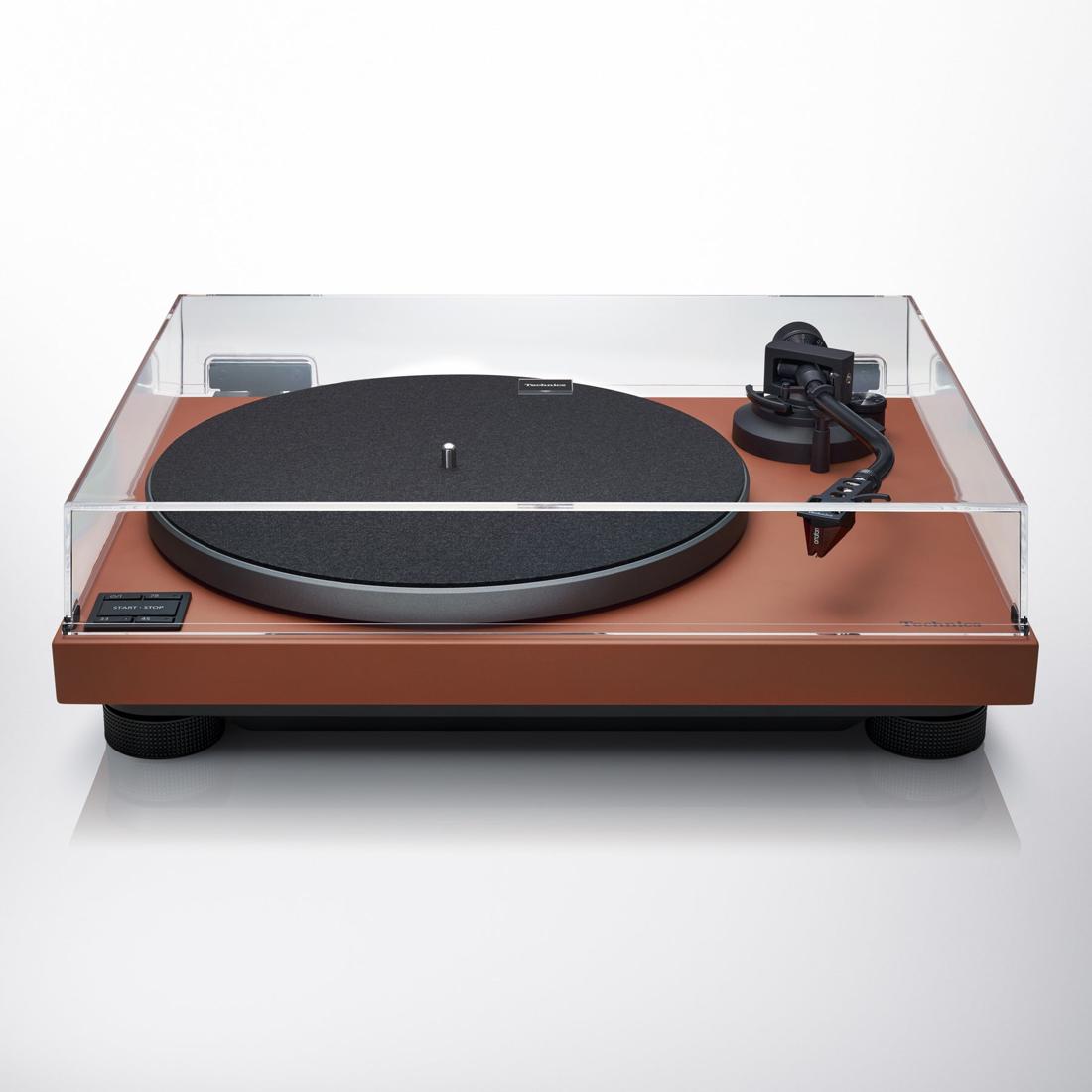 Technics SL-50C in Terracotta Brown with dust cover