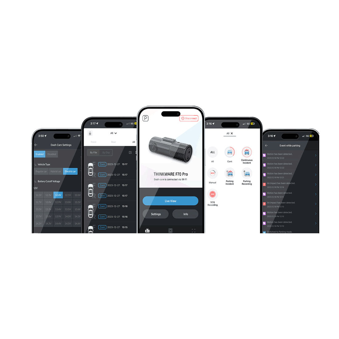 Thinkware F70 PRO Full HD 1080p Dash Cam with Wi-Fi