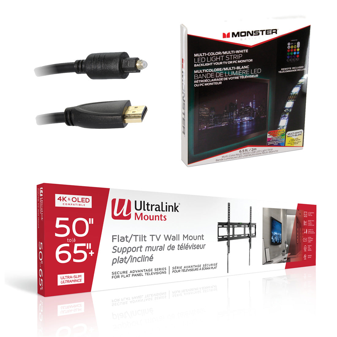 Ultralink KIT3LED Home Entertainment Starter Kit for 50-65" TVs