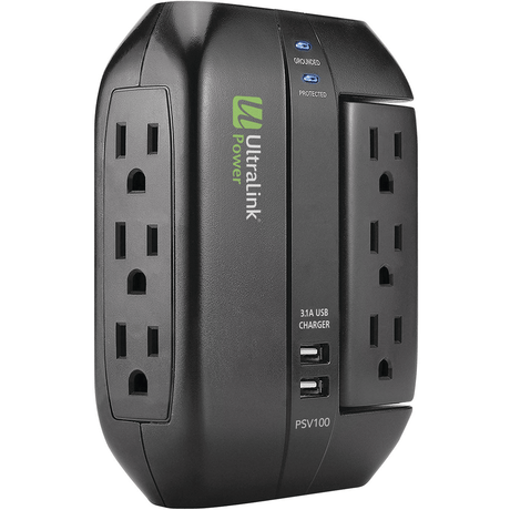 Ultralink PSV100 Multimedia Surge Protector – Black
