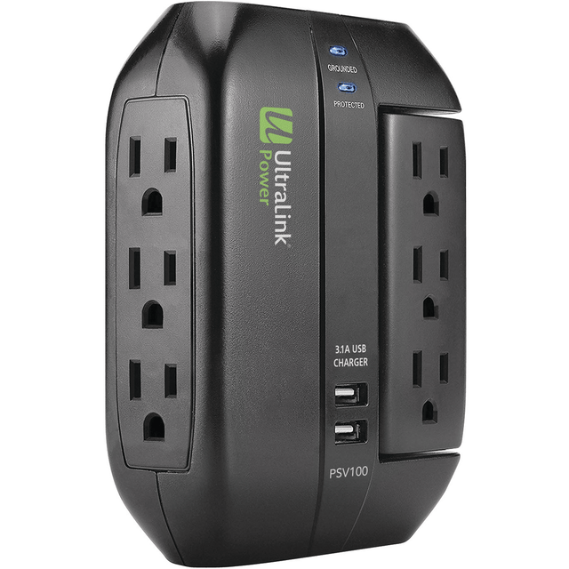 Ultralink PSV100 Multimedia Surge Protector – Black