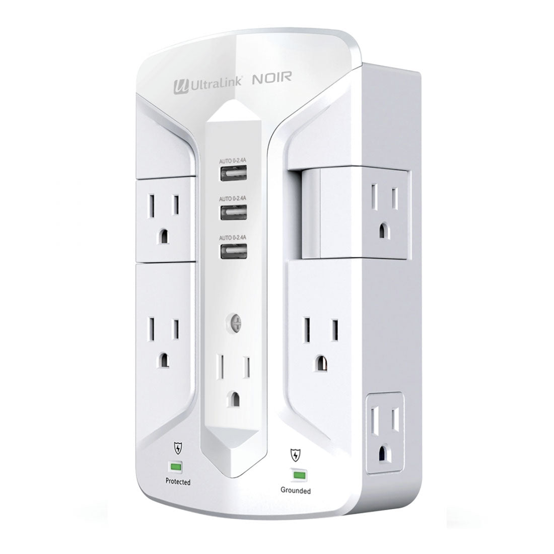 Ultralink ULN700XRW Surge Protector 7 Outlets – 3 USB White